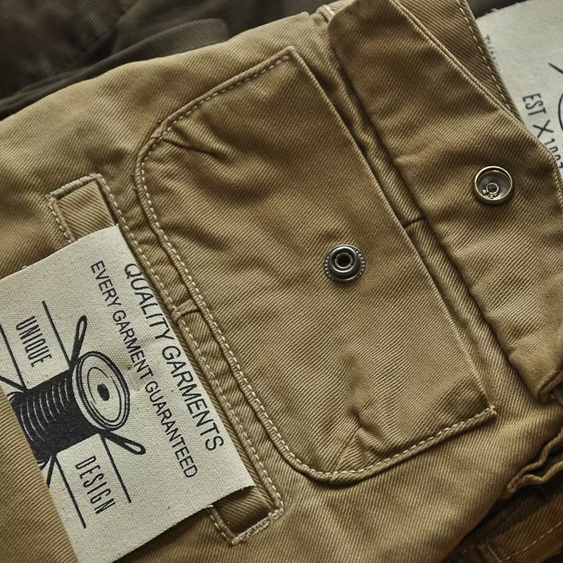 Comércio exterior americano All-Match Retro macacão masculino resistente à sujeira resistente ao desgaste solto calças d