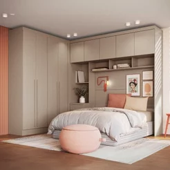 Guarda-Roupa Modulado Casal 10 Portas 3 Gavetas Marrom/Duna Duna
