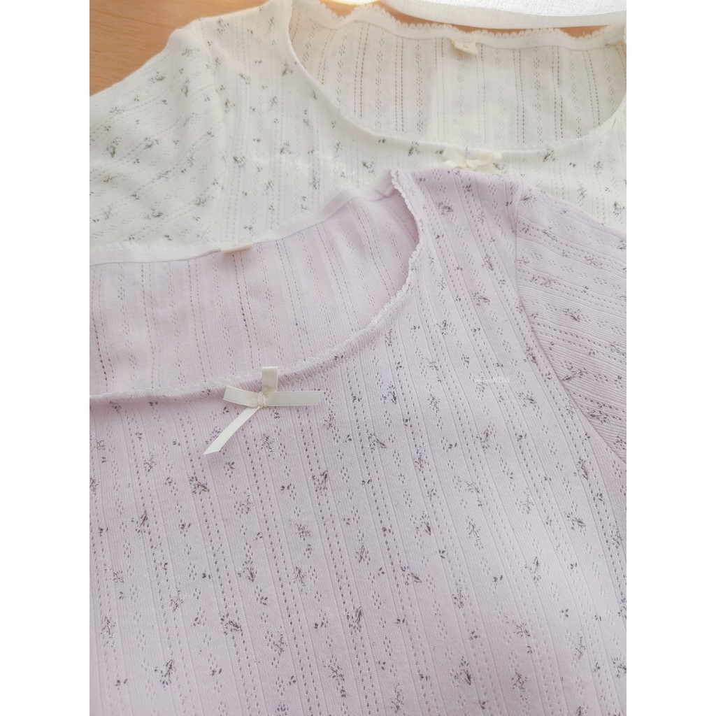 Pijama francês estilo desejo puro feminino primavera verão algodão puro com almofada No peito calças de manga curta sem 