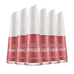 Kit Esmalte Risqué Cremoso Energia 8ml - 6 unidades