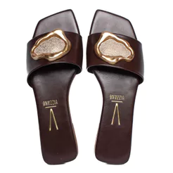 Chinelo Rasteira Feminino Vizzano Napa Garda Marrom Escuro