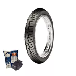 Kit Pneu + Câmara Maggion 80/100-14 Honda Biz 125/110/100 Pop 100 Traseiro Uso com Câmara