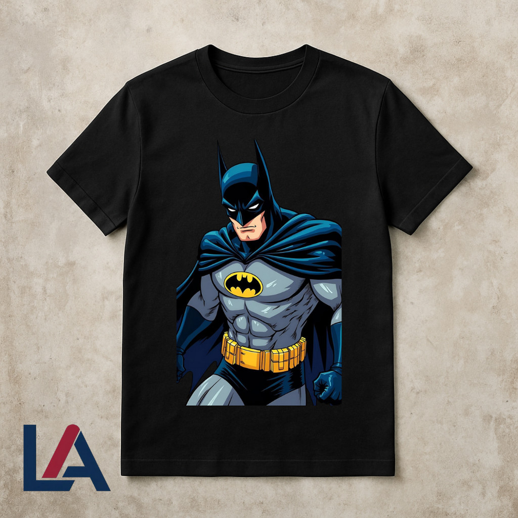 Camiseta Batman Adulto Infantil Unissex Estampa Premium Algodão Conforto Qualidade Personagem Herói