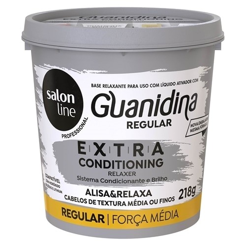 Guanidina Extra Conditioning Regular Alisa e Relaxa Salon Line 218gr em Oferta na Shopee