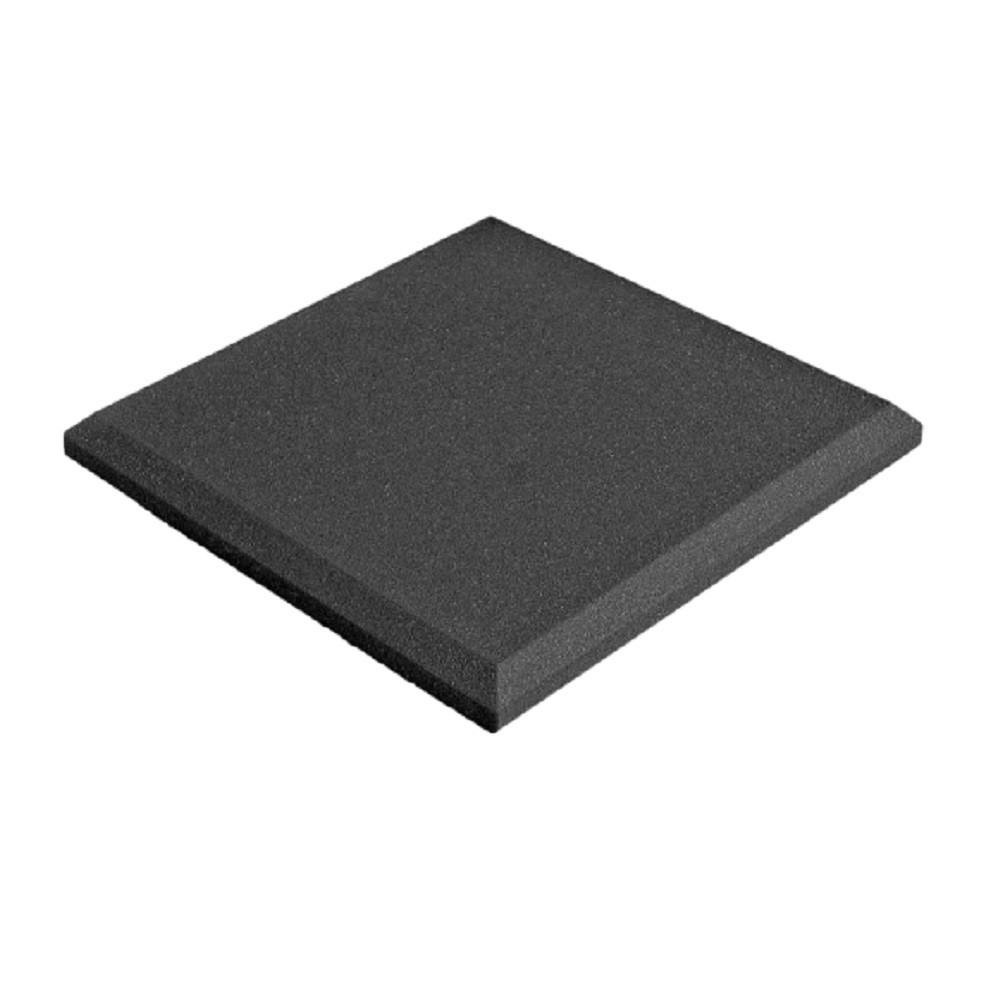 Painel Quadrado Redutor de Ruidos e Barulhos AntiFogo Preto Liso 50x50x5cm