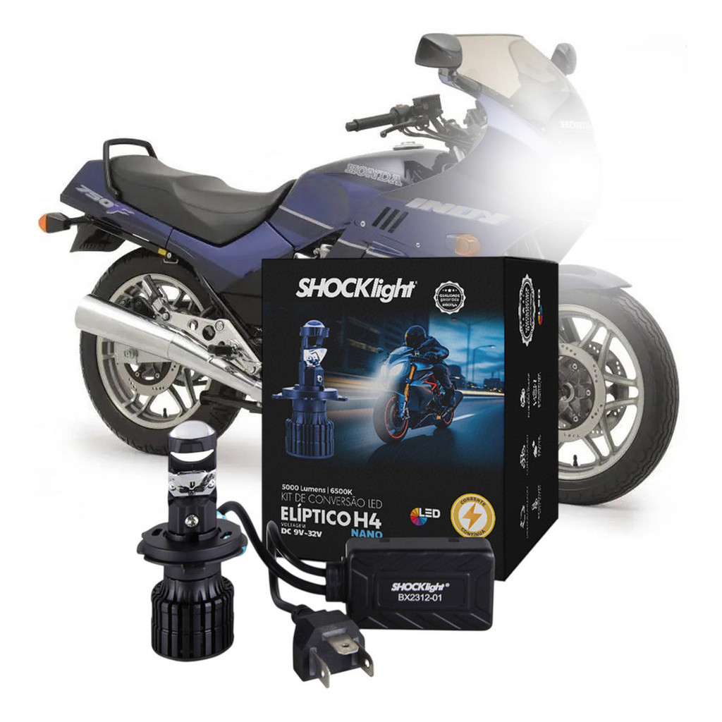 Ultra Led H4 Projetor 6500k 5000 Lumens Honda Cbx 750