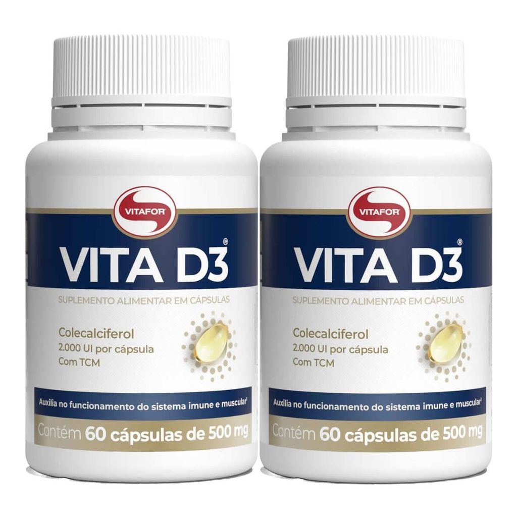 Kit 2X Vita D3 - 60 Cápsulas - Vitafor