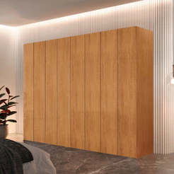 Guarda Roupa Casal Atacama 100 MDF 8 Portas e 8 Cabideiros Moderna Mobilia