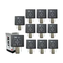 Kit 10 Rele Auxiliar 70a 12v 4 Terminais Rele Injecao Eletronica Bomba Combustivel Uso Geral