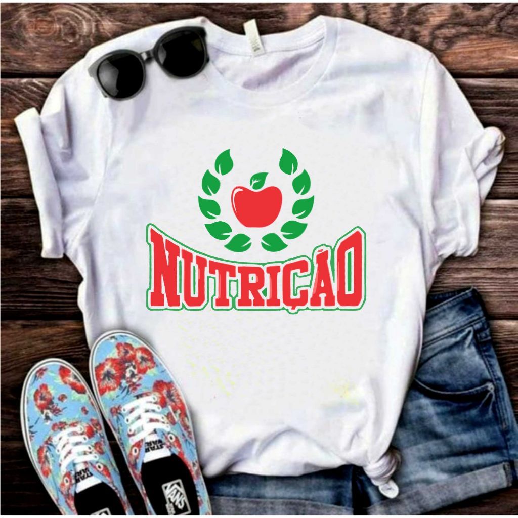 Camisa Nutrição Blusa 16 T-Shirt Camiseta  Blusa Feminina ou Masculina Unissex DR