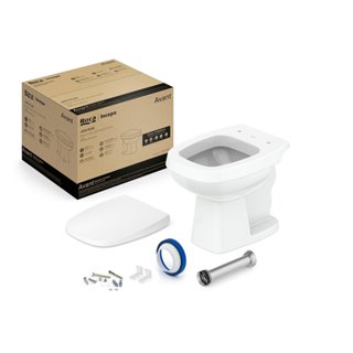 Kit de Bacia Convencional Assento Pp com Queda Amortecida e Complementos de Instalação Avant Roca I em Oferta na Shopee