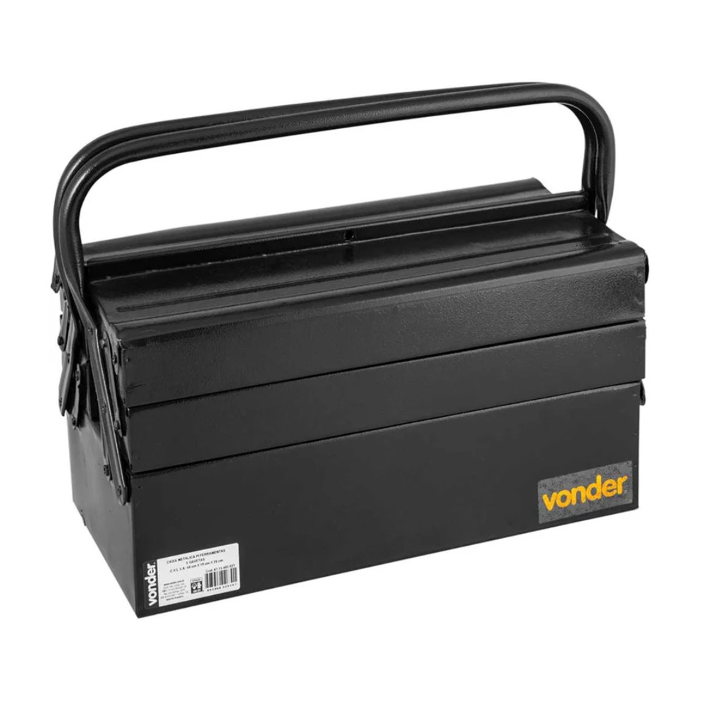 Caixa de Ferramentas Metal Sanfonada 40cm 5 Gavetas Vonder em Oferta na Shopee