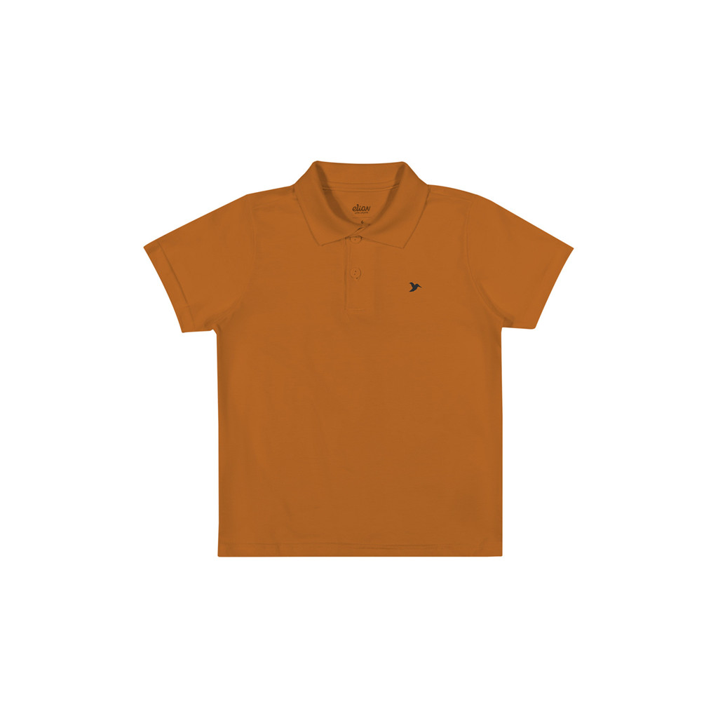 Camisa Polo Infantil Menino Básica Elian Marrom