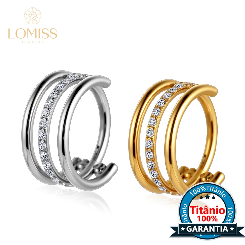 Piercing Helix Conch Titânio Segmento Articulado 1 Fileira Zircônia / 2 Fileiras Lisas Argola Nariz Orelha Daith em Oferta na Shopee