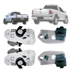 Kit Fechaduras Batentes Tampa Caçamba Saveiro G2 G3 G4 G5 G6