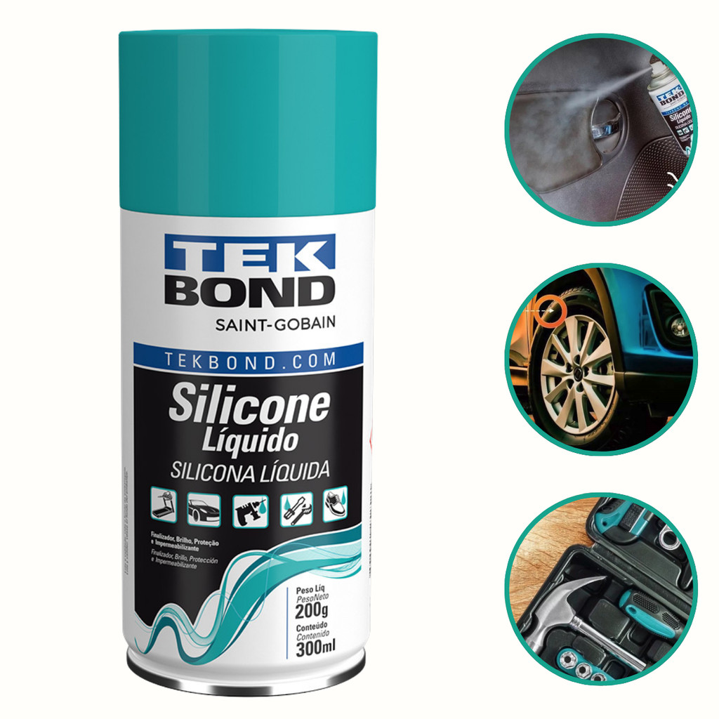 Silicone Liquido Spray Tekspray 300ml Tekbond em Oferta na Shopee