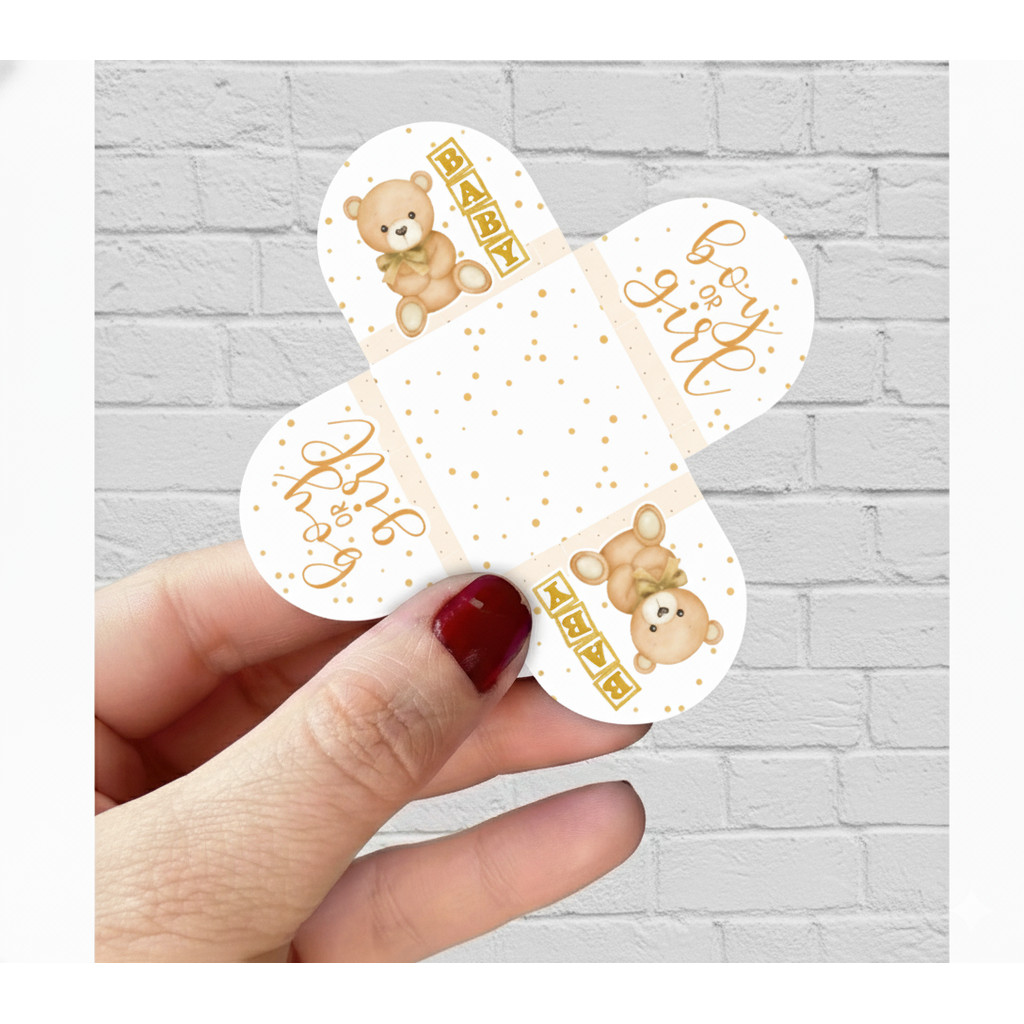40 a 120 Forminha de doce brigadeiro Personalizada CHÁ REVELAÇÃO URSINHO DOURADO  Festa de aniversário - Lembrancinha