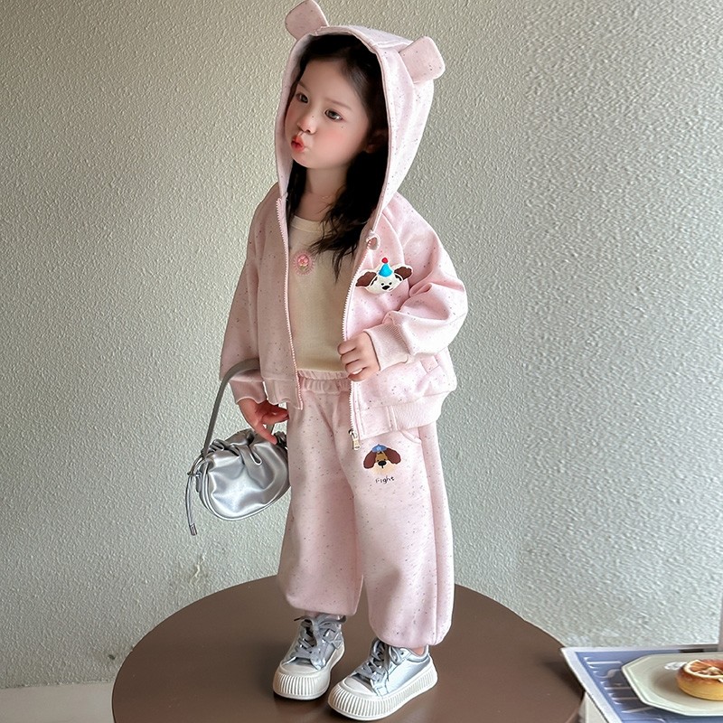 Meninas primavera terno 2025 novo estilo roupas infantis estilo coreano roupas da moda bebê menina moda primavera outono