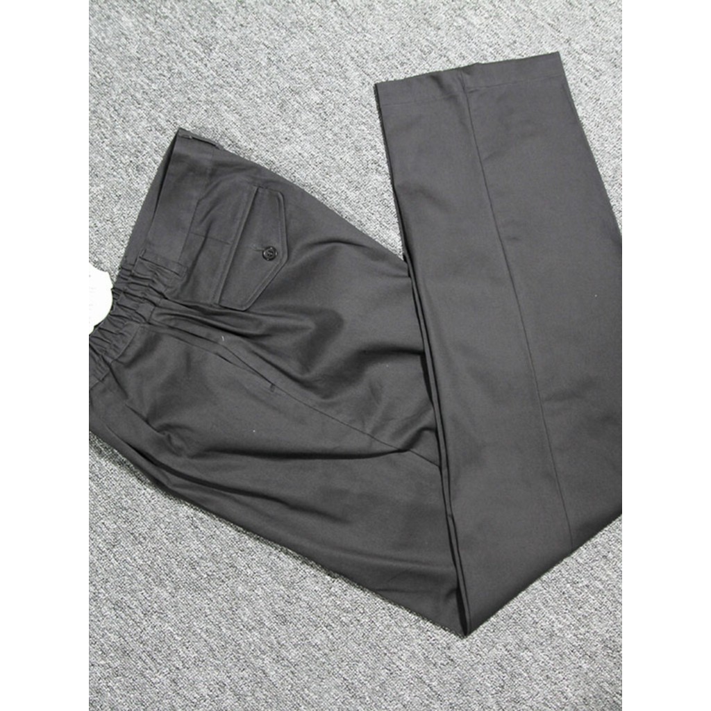Exportação de comércio exterior masculina primavera outono calças casuais macacão cintura elástica Multi-bolso cor sólid