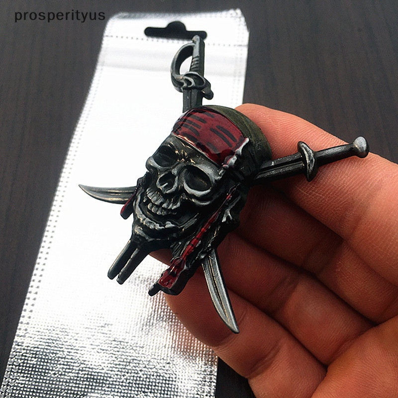[prosperityus] Car Styling 3D Metal Pirate Skull Emblema Do Crânio Pirata Crachá Adesivos Decalques Autocolantes[BR] — imagem 2 de 2