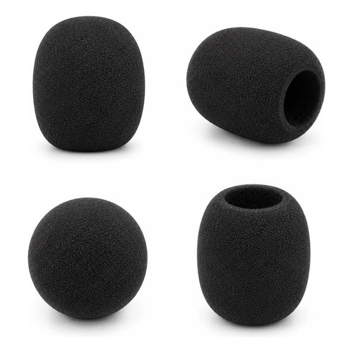 Kit 5 Espumas Anti Puff Preto Para Microfone Stagg  Ws-s35/b5
