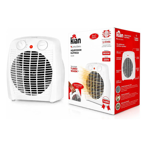 ABAIXO DO PREÇO! Aquecedor de Ar Elétrico Kian AQ100 1800W Termoventilador com 2