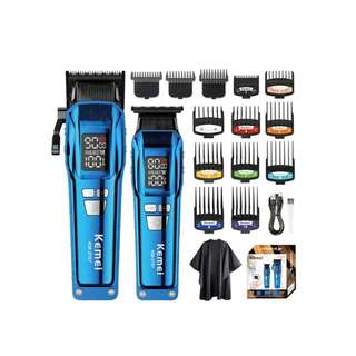 Kit de corte de cabelo profissional sem fio Km-2797 de 9000/8000 rpm
