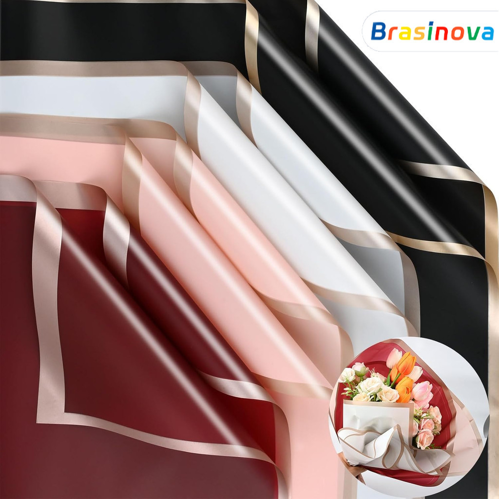 Papel de Buquê à Prova D'água com Fragrância – 20 ou 40 Folhas – Embrulho para Flores e Presentes