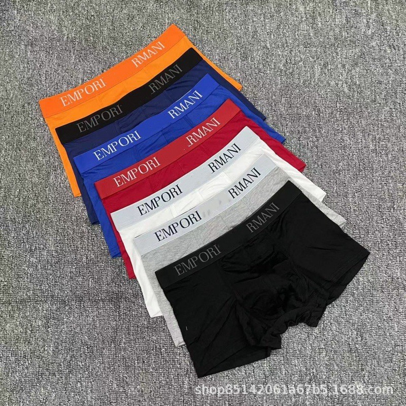 Roupa íntima masculina de algodão, cuecas masculinas respiráveis de seda gelada para o verão, cuecas boxer masculinas de
