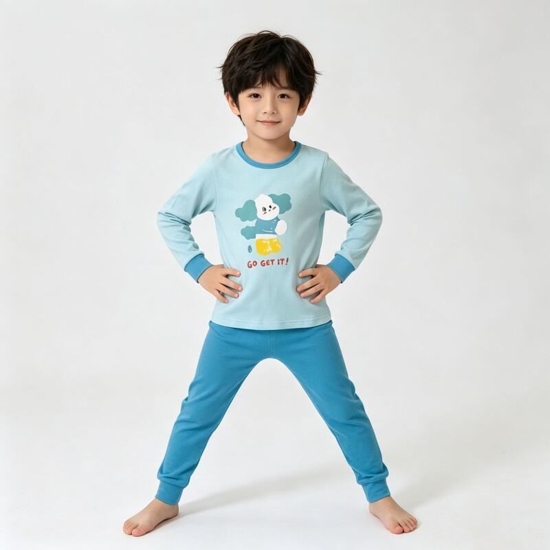 Bedoha meninos primavera outono outono outono roupas calças compridas crianças conjunto de roupa interior menino bebê bo