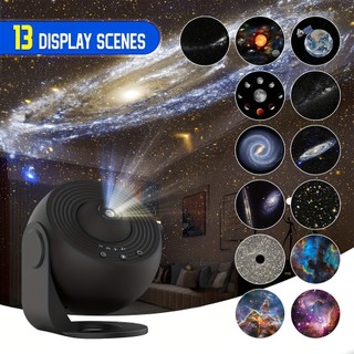 Luz noturna de projeção de planeta 13 em 1, projetor Galaxy, projetor de planeta de quarto, projetor Aurora