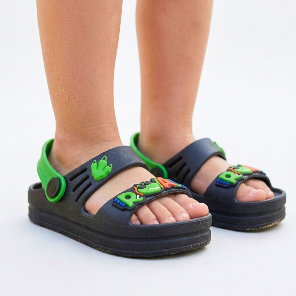 Sandália Papete Infantil Menino Roar Dinossauro Confortável Leve Escolar Vários modelos