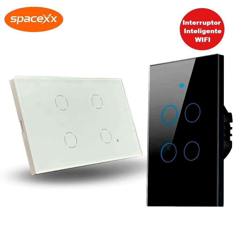 Interruptor Inteligente 1.2.3.4  Botões Teclas Tuya Alexa Wifi-Spacexx