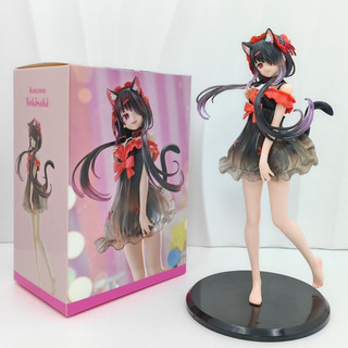 Figura de Anime de 21cm Data A Live Tokisaki Kurumi Vestindo Pijama Assustador, Figura de Ação em PVC, Modelo Colecionáv
