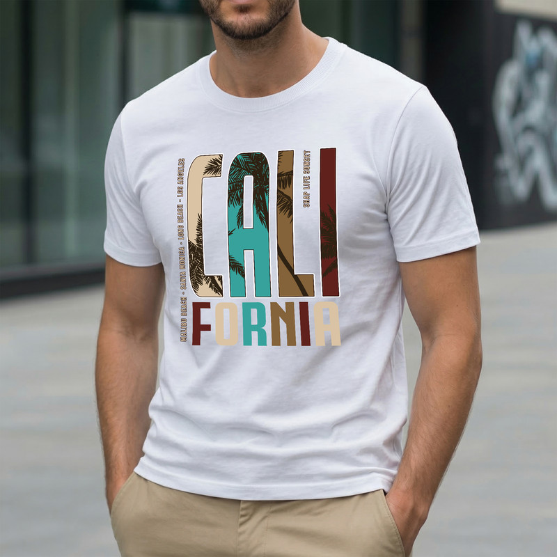 Camiseta California Camisa Masculina T-Shirt Streetwear Estampada Conforto 100% Algodão RF