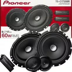 Kit Duas Vias Alto Falantes Pioneer TS-C1730BR 120W 6 Polegadas
