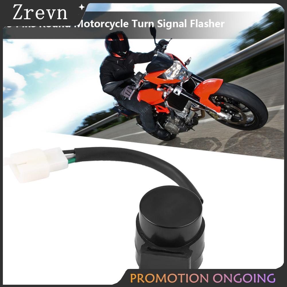 Zrevn-br Pisca-pisca para motocicleta, 3 pinos, relé redondo, luz indicadora led, para motocicletas gy6, scooters,