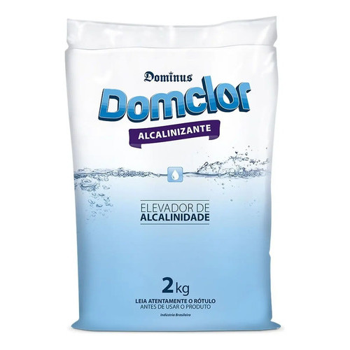 Alcalinizante Elevador Alcalinidade Piscina 2kg Domclor Branca Branco