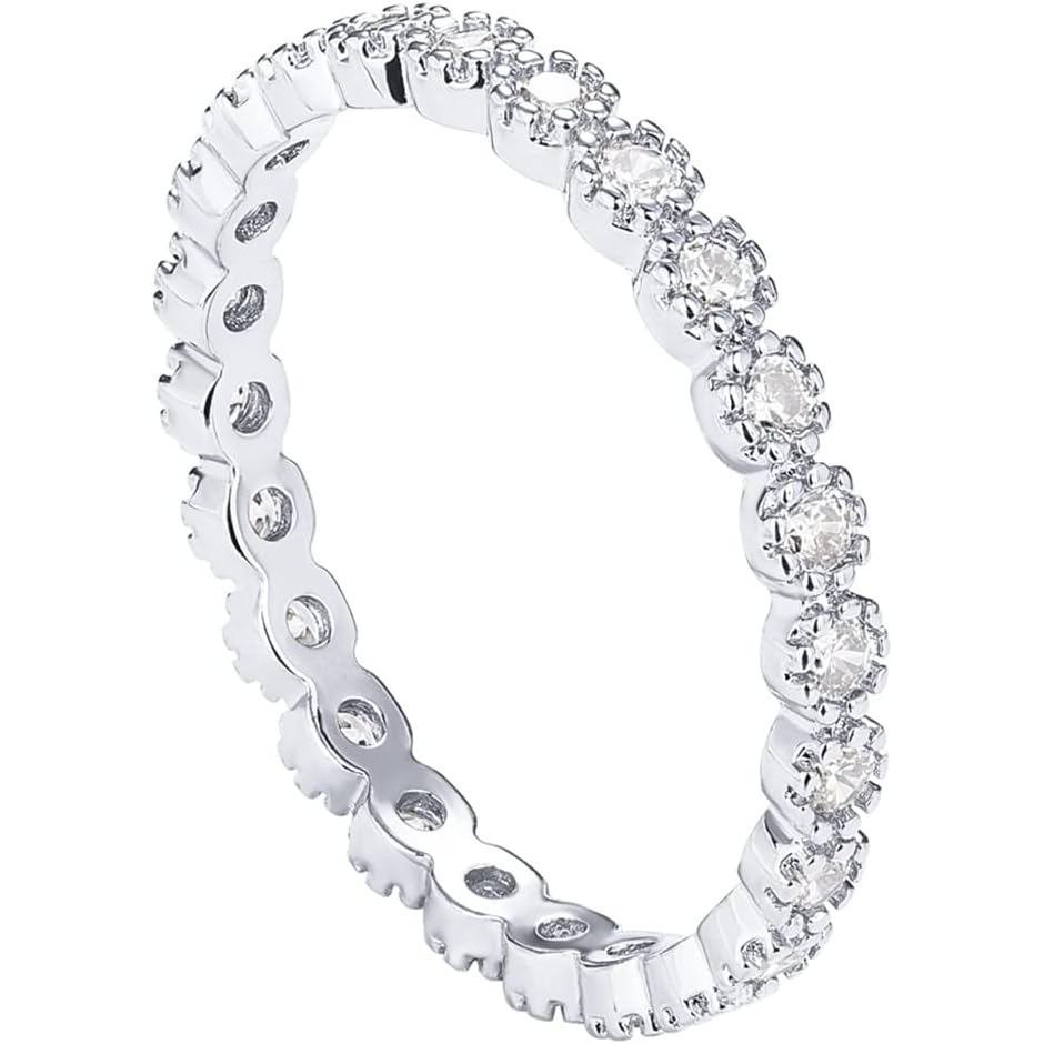 Anéis Banhados a Ouro 14K com Zircônia Cúbica |   Anéis de Eternidade com Lapidação Milgrain Marquise |   Anéis de