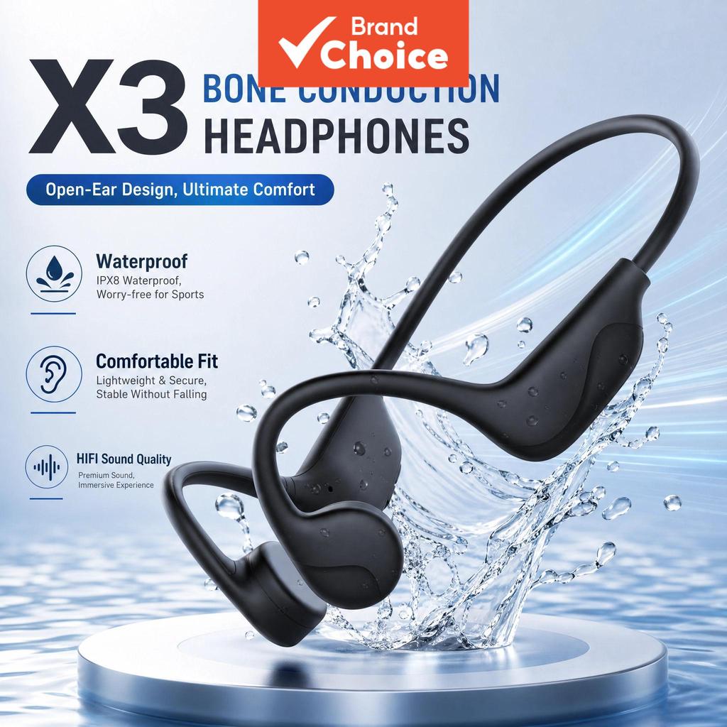 SPRISE X3 Fones De Ouvido De Condução Óssea Bluetooth À Prova D'água HiFi Sound HD Chamada Esportes Ao Ar Livre Ciclismo