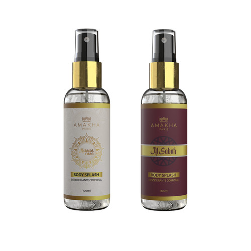 Kit Body Splash Árabe Al Sabah + Hasan Rose | 2 Fragrâncias 100ml