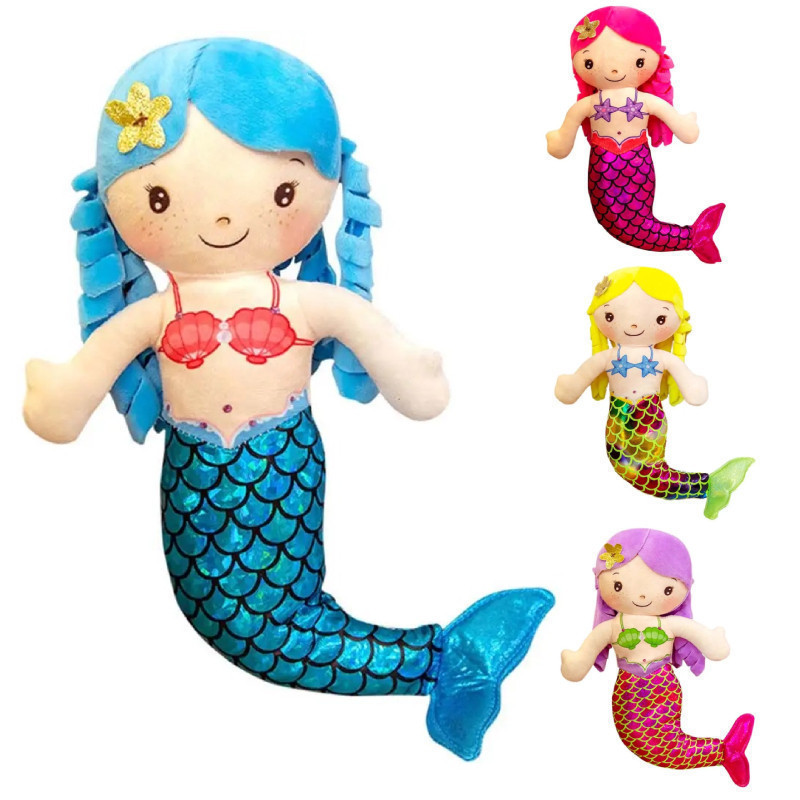 Brinquedo de Pelúcia Sereia de 30cm, Mini Almofada de Pelúcia, Presente de Aniversário para Meninas 7CQL HPGR WENU