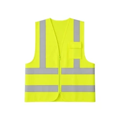 Colete Refletivo de Segurança Sinalização com Bolso Neon EPI