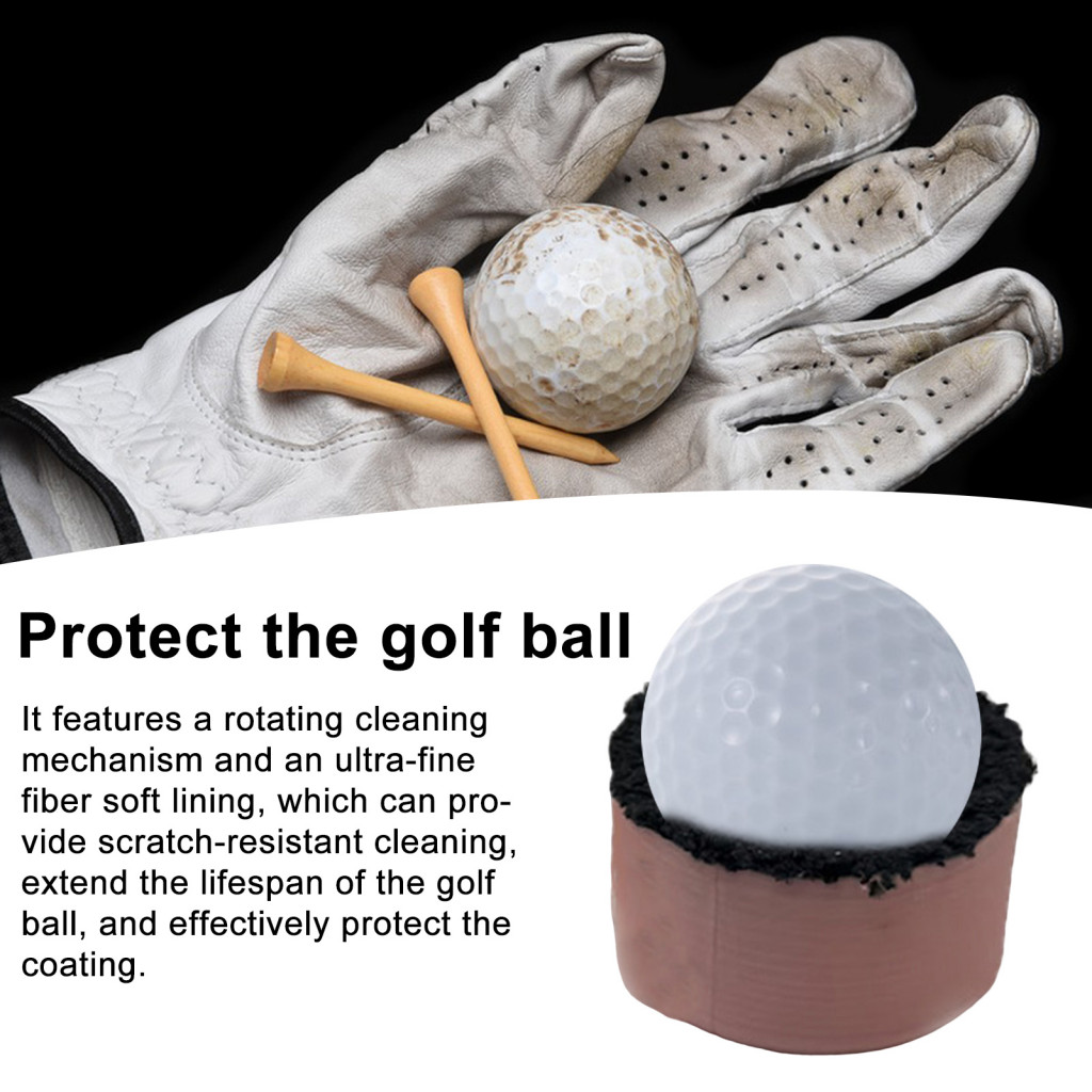 Enhanced Performance Golf Ball Cleaner Portable 3d Printed Washer with Magnetic Back – Microfiber Pouch for Easy Quick