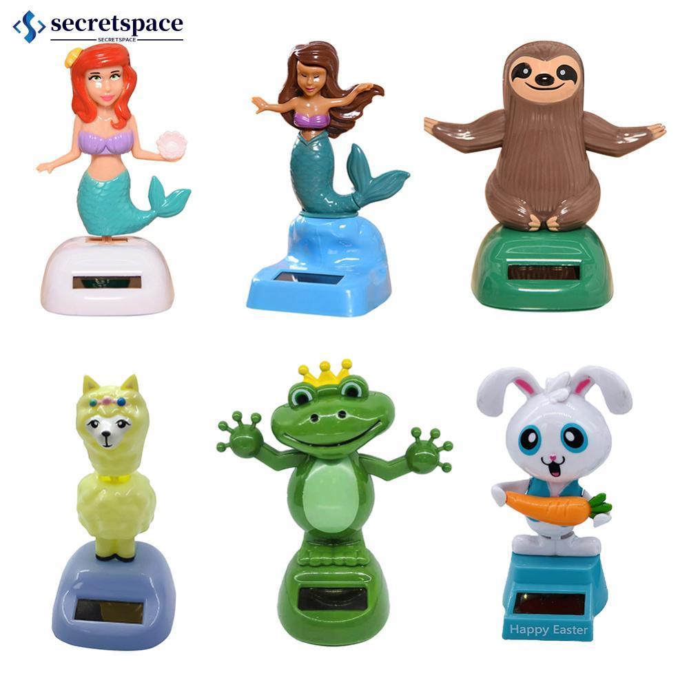 SECRETSPACE Ornamento De Carro Boneca De Balanço Acessórios Interiores De Automóveis Brinquedo De Energia Solar Balançan