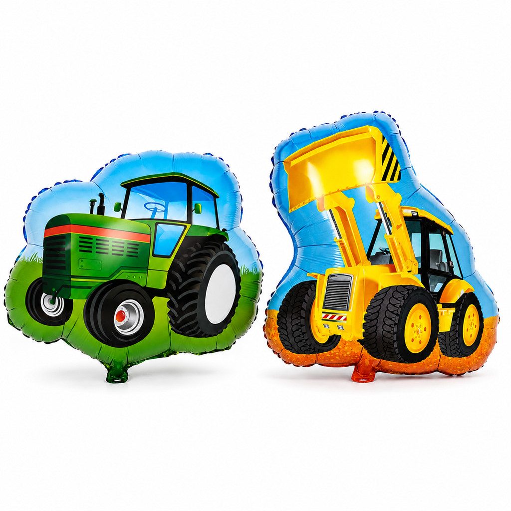 Kit 5 Balão Metalizado Trator Caminhão 60cm Decoração Festa Aniversario