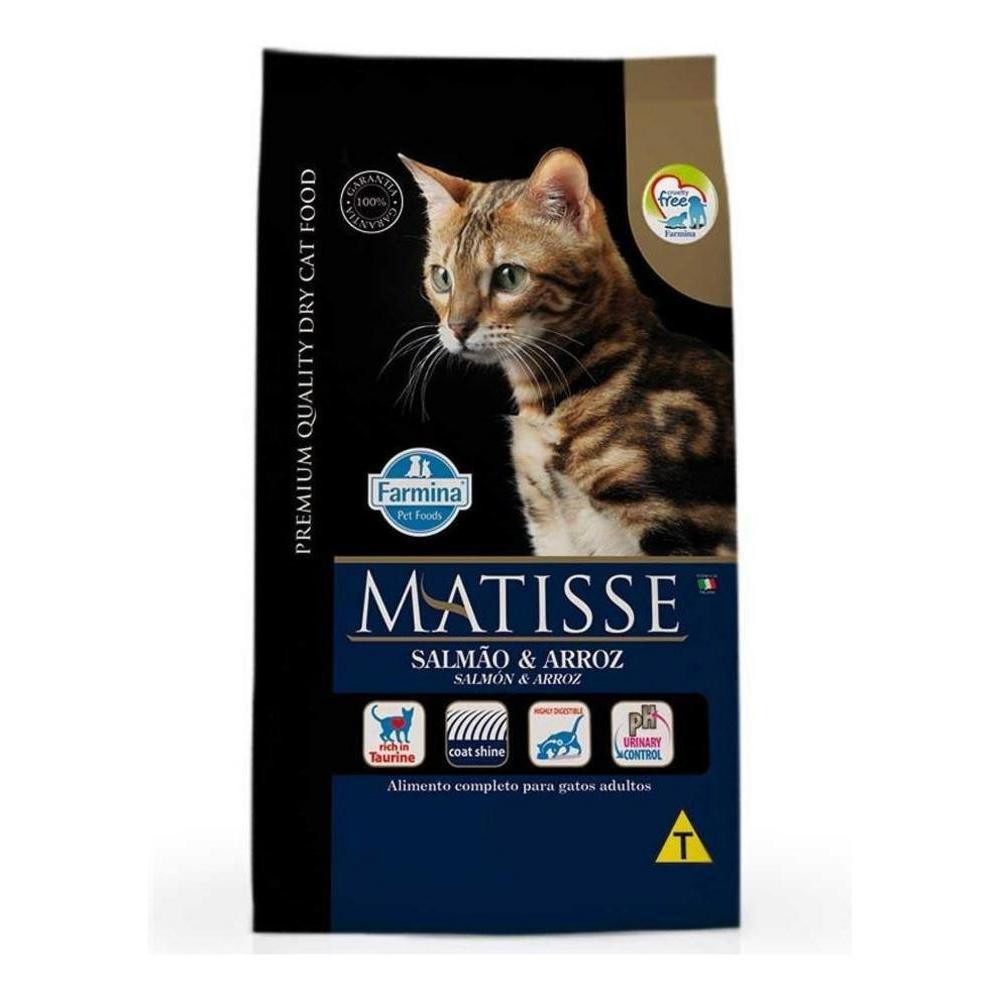 Matisse para Gatos Adultos de Todas as Raças Sabor Salmão e Arroz 2Kg