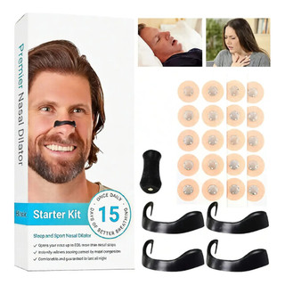 Kit 15 Dilatadores Nasais Magnéticos Antirronco Silicone Macio Dilatador Nasal Uso Contínuo Kit Respiração Nasal Livre