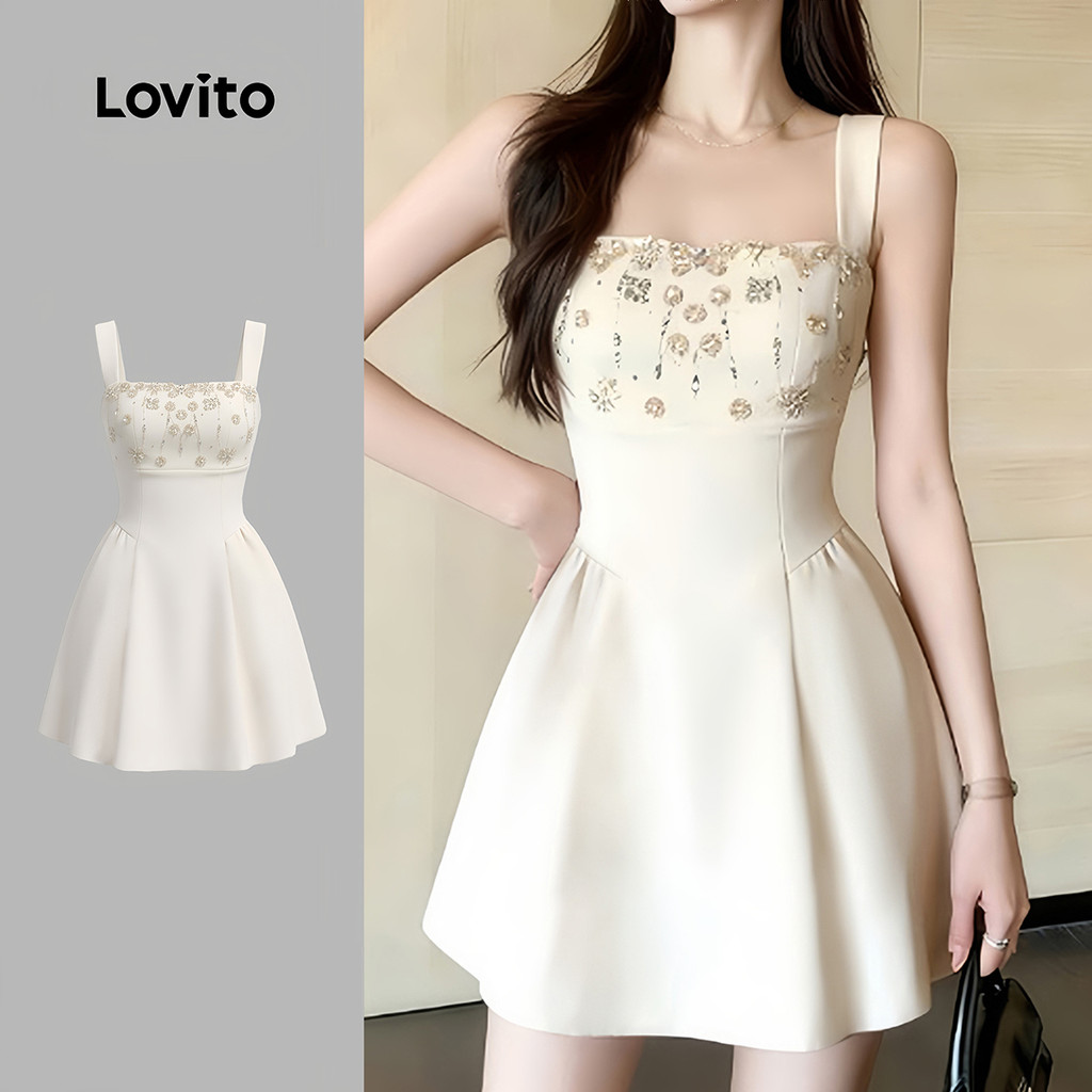 Lovito Vestido Elegante Com Estampa E Pregas Confortável E Estiloso Na Cor Damasco Para Primavera/verão para Mulheres LK4ED1765