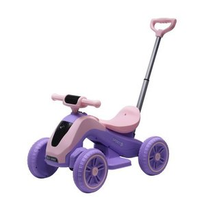 Moto Eletrica Infantil Empurrador Roxa Mobilidade Seguranca Diversao Passeios